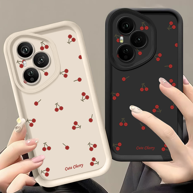 Phone Cases Honor - Mini Red Cherry Printed Soft TPU