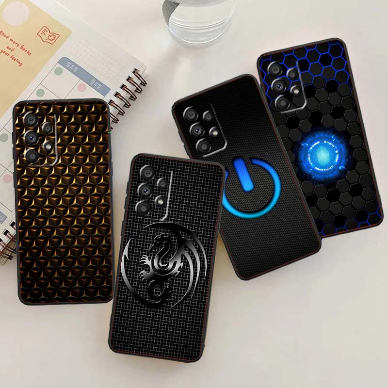 Phone Cases Samsung A14 - carbon fiber pattern For Samsung A73