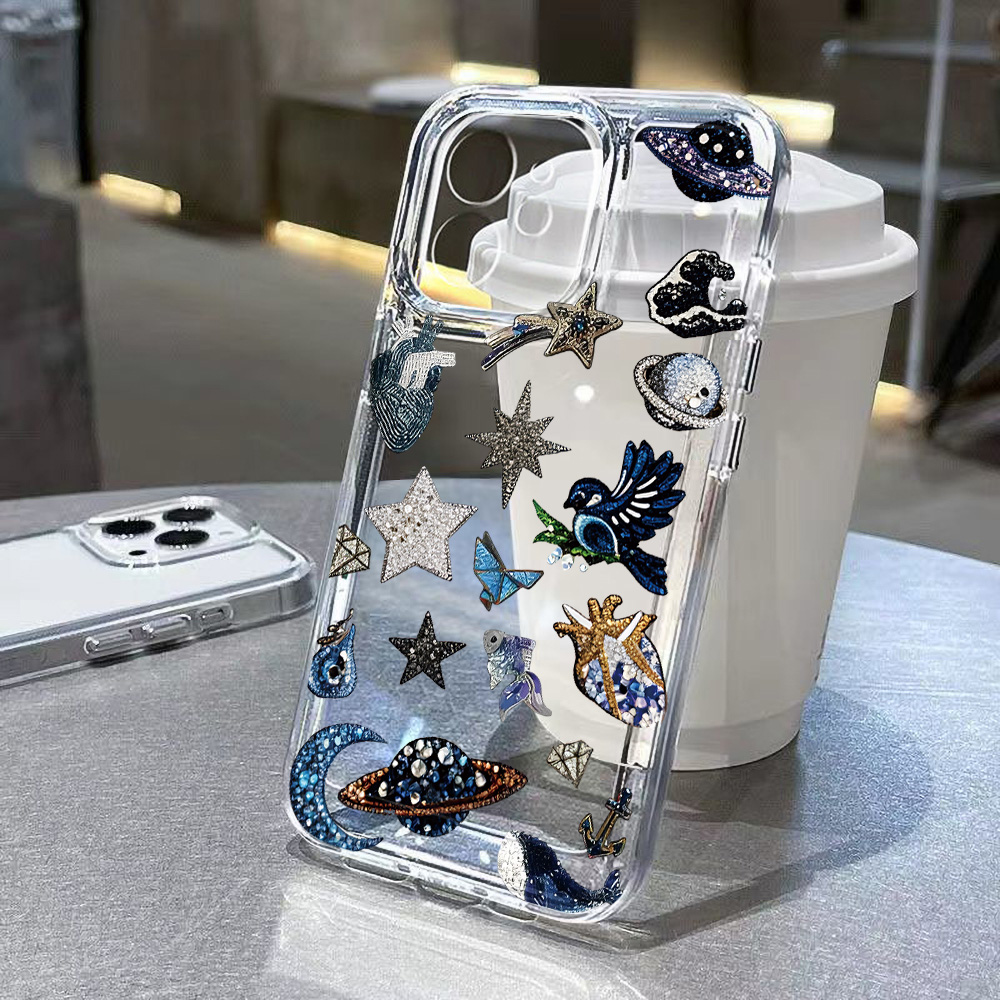 Phone Cases Samsung A14 - Retro Luxury Clear Case For Samsung