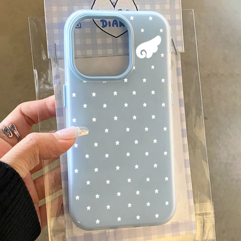 Phone Cases Korean - Korean Cute Aesthetics Star Angel Wings