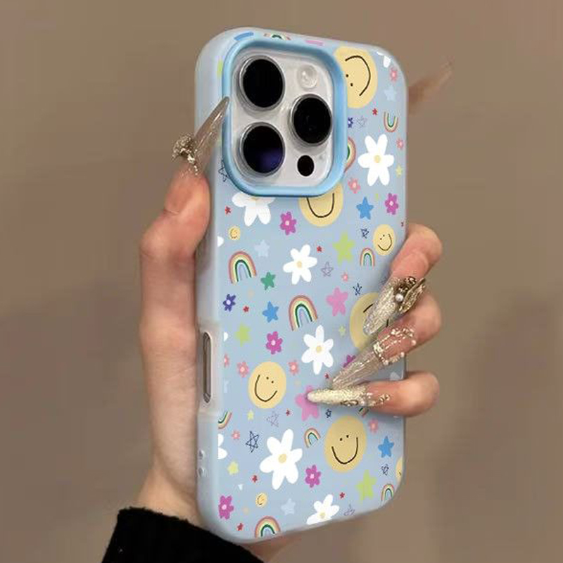 Phone Cases Korean - Korean Smile Daisy Rainbow Phone Case