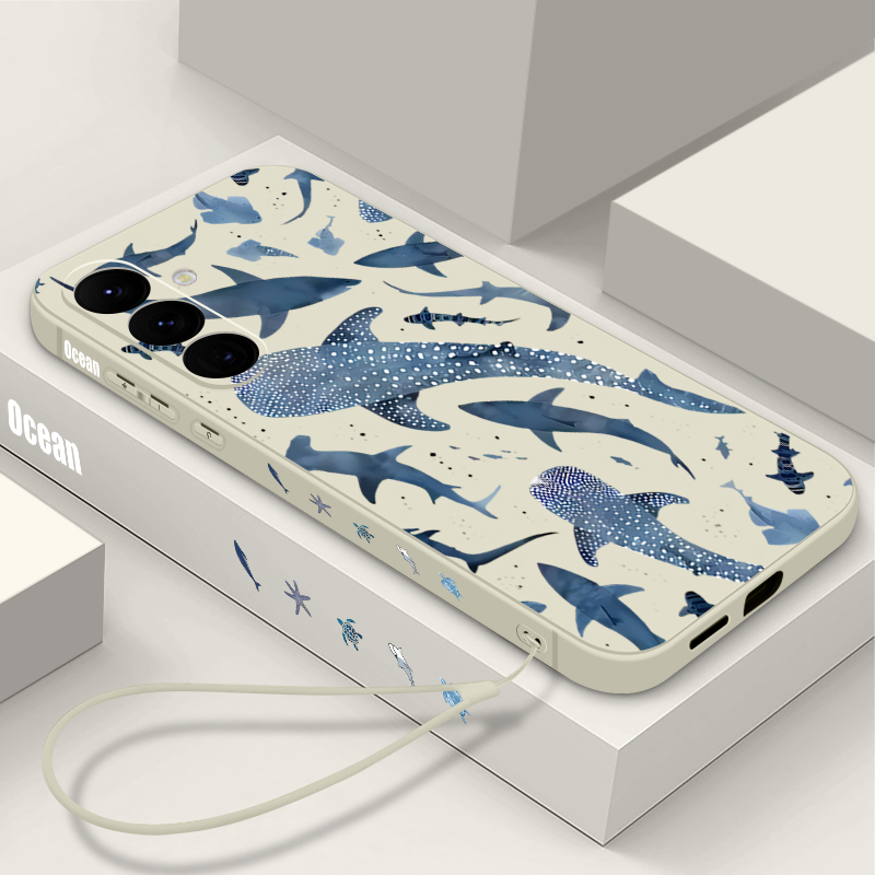 Phone Cases Galaxy A16 5G - Whale Pattern Lanyard Case For Samsung