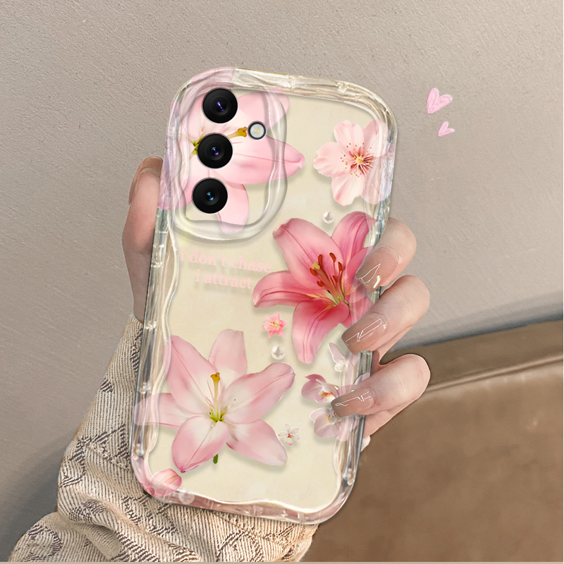 Beautiful Pink Lily Pattern Ph - Phone Cases Samsung A14 review and price