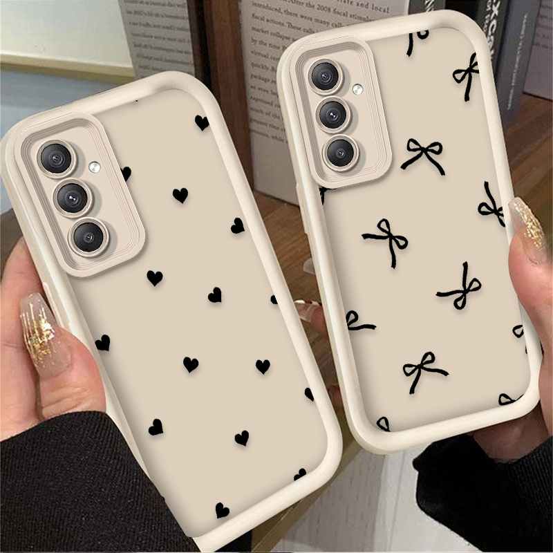 Black Love Heart Bowknot Case  - Phone Cases Samsung A14 review and price