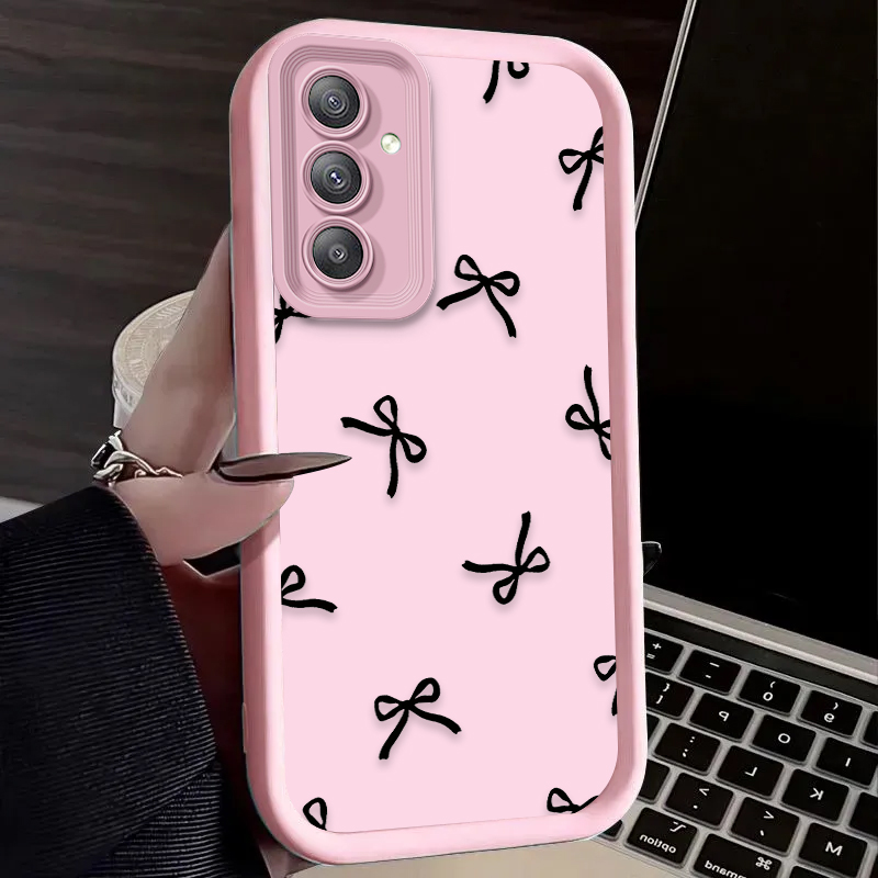Black Love Heart Bowknot Case  - Phone Cases Samsung A14 review and price