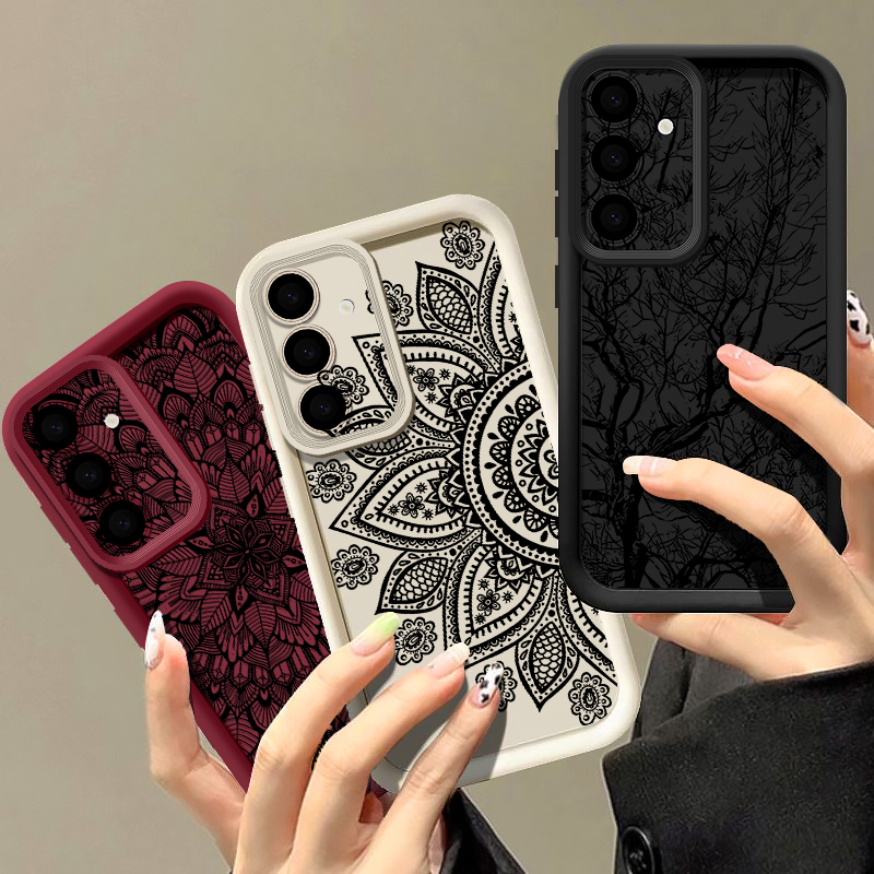 Retro Flower Totem Pattern Cas - Phone Cases Samsung A14 review and price