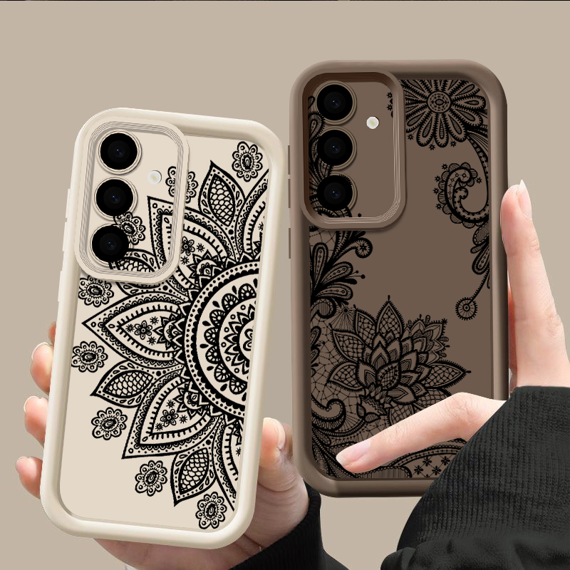 Retro Flower Totem Pattern Cas - Phone Cases Samsung A14 review and price