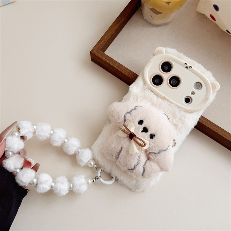 3D Cartoon Bowknot Puppy Warm  - Phone Cases Iphone 11 review and price