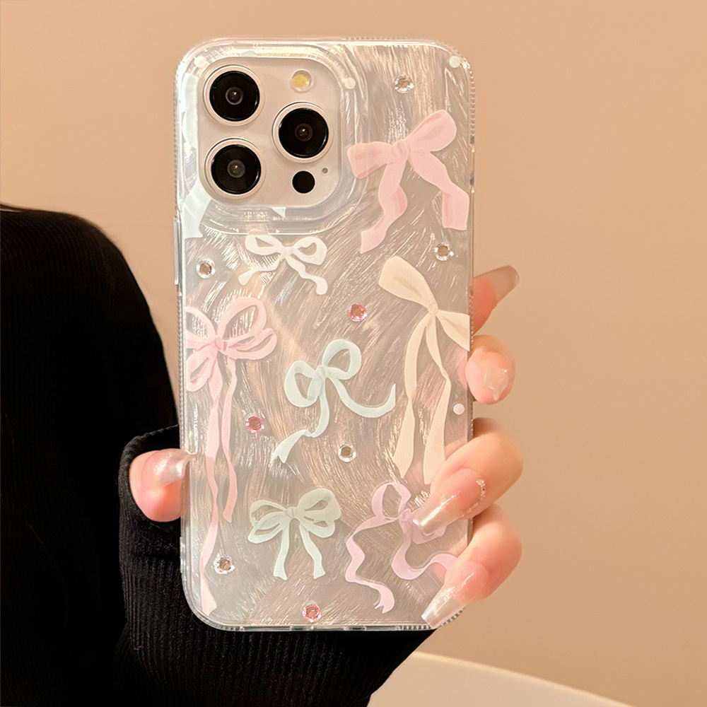 Korean Colorful Bowknot Diamon - Phone Cases Korean review and price
