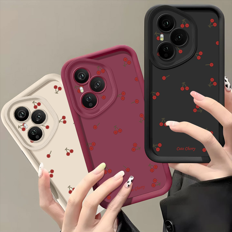 Mini Red Cherry Printed Soft T - Phone Cases Honor review and price
