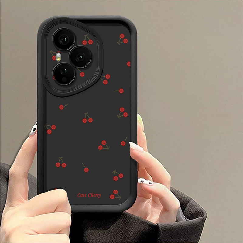 Mini Red Cherry Printed Soft T - Phone Cases Honor review and price