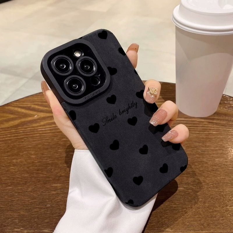 New Luxury Black Love Heart So - Phone Cases For Girls review and price