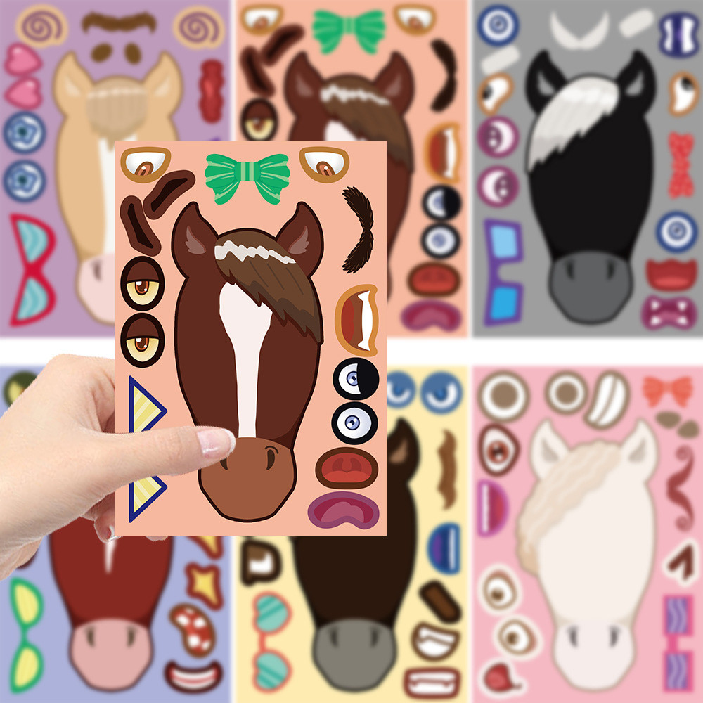 8PCS Cartoon Horse Head Collag - Phone Cases Horse review and price