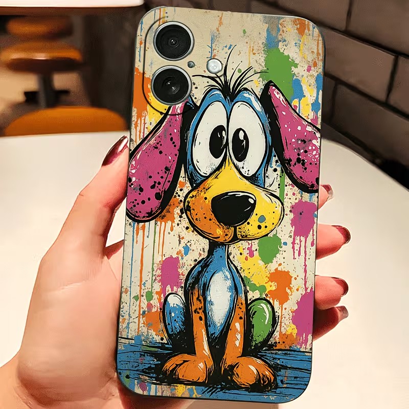 Graffiti Colored Puppy TPU Pho - Phone Cases For Iphone 13 review and price