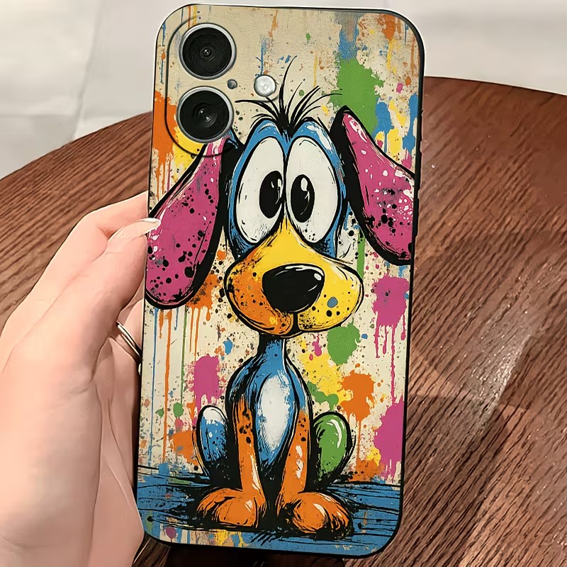 Graffiti Colored Puppy TPU Pho - Phone Cases For Iphone 13 review and price