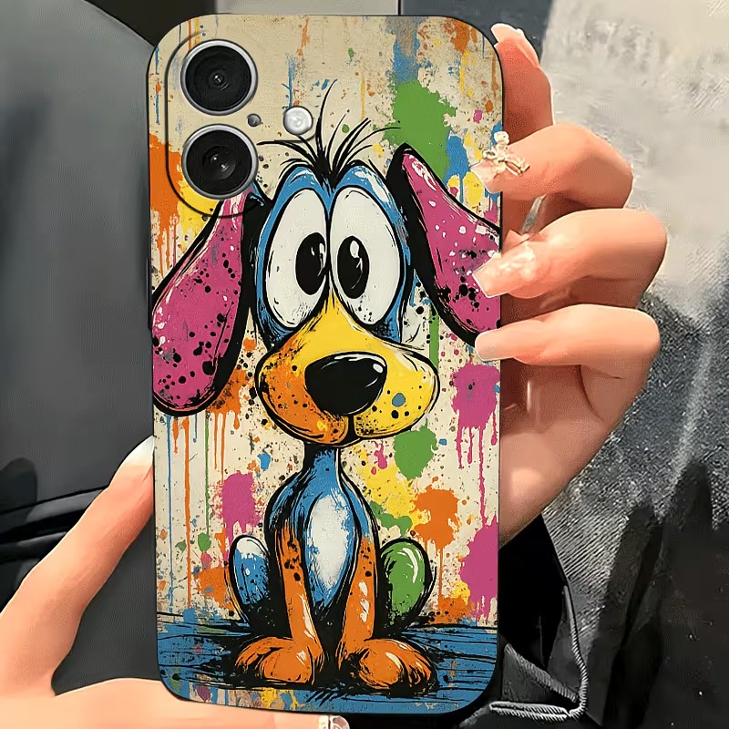 Graffiti Colored Puppy TPU Pho - Phone Cases For Iphone 13 review and price