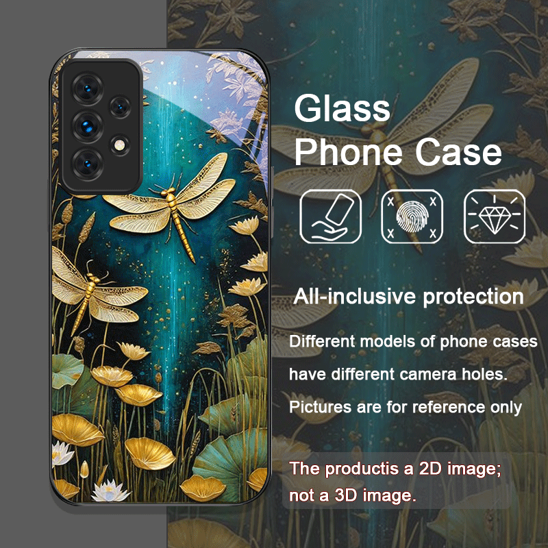Flower Golden Dragonfly Temper - Phone Cases Samsung A14 review and price