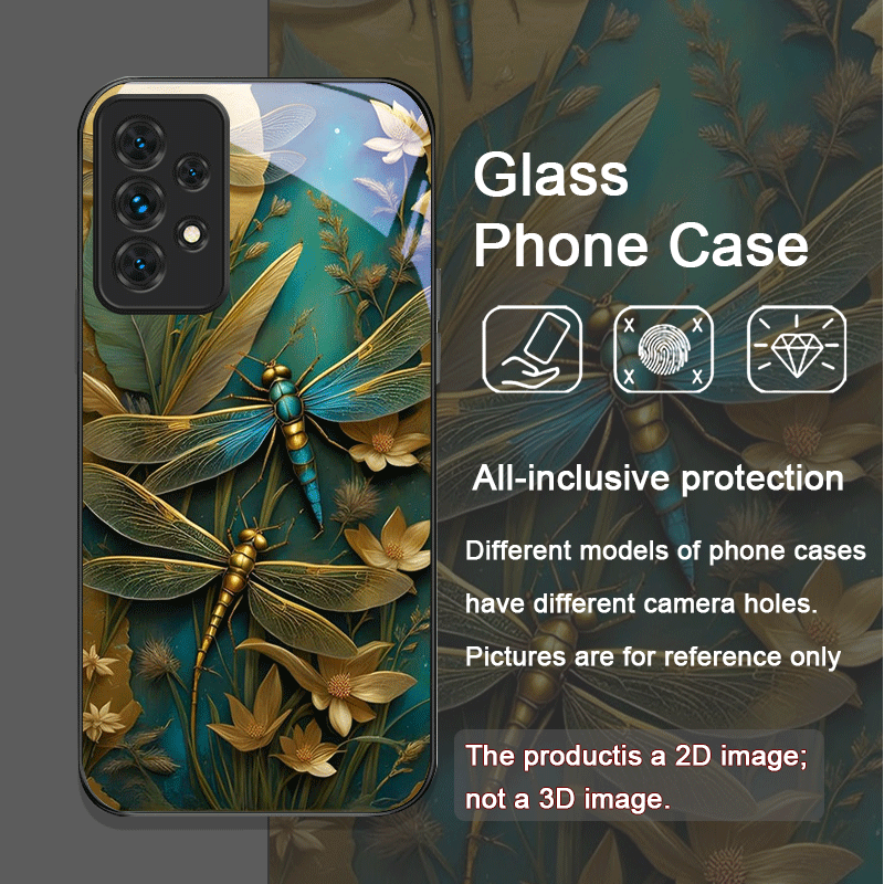 Flower Golden Dragonfly Temper - Phone Cases Samsung A14 review and price