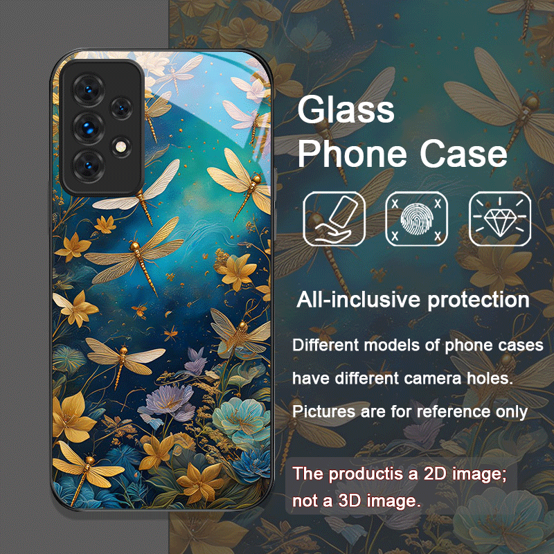 Flower Golden Dragonfly Temper - Phone Cases Samsung A14 review and price