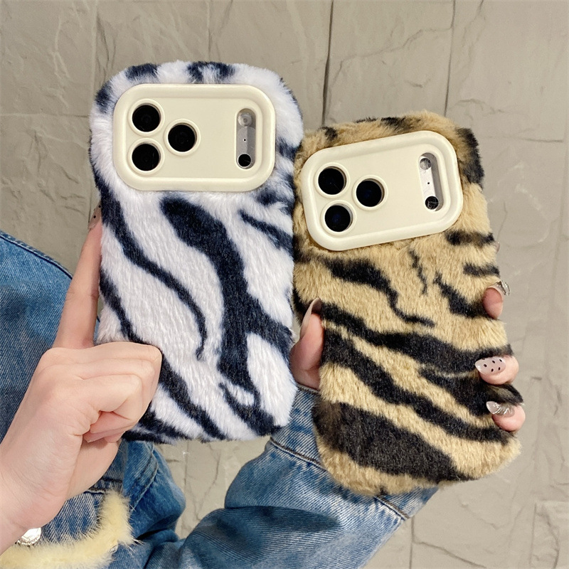 Luxury Zebra Pattern Fluffy Pl - Phone Cases Iphone 11 review and price