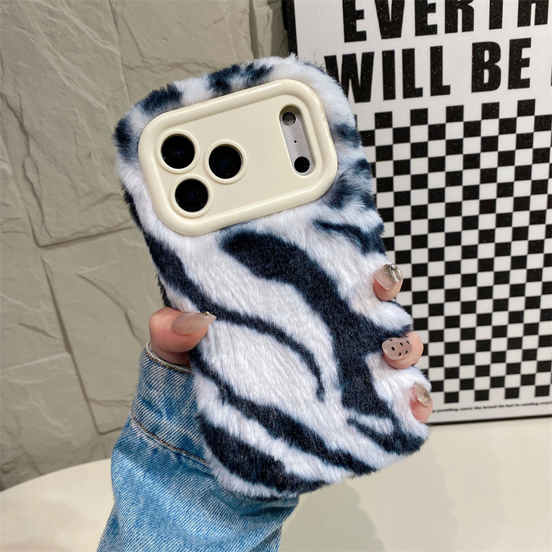 Luxury Zebra Pattern Fluffy Pl - Phone Cases Iphone 11 review and price