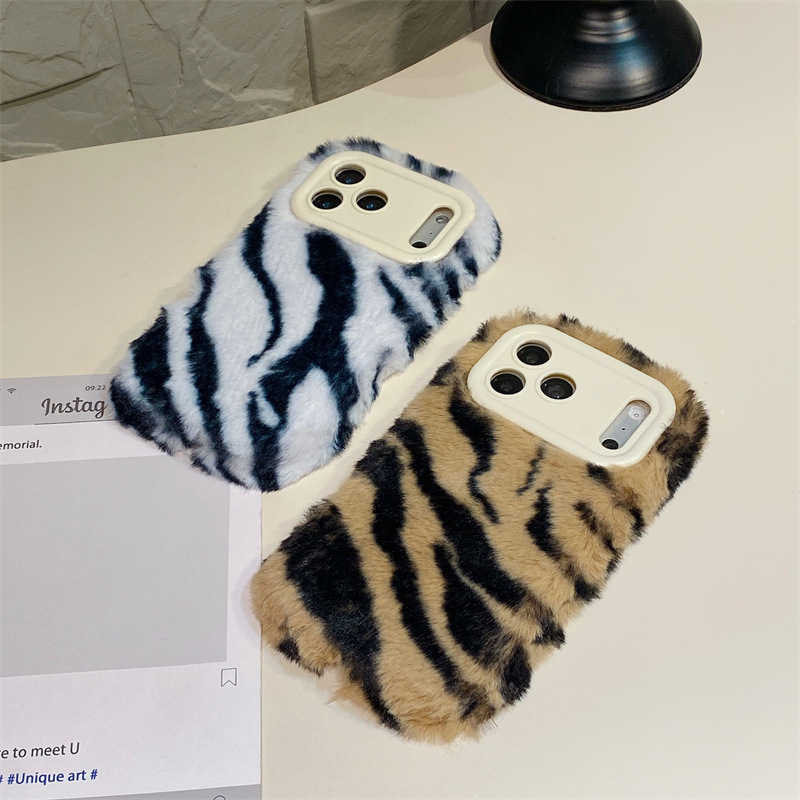 Luxury Zebra Pattern Fluffy Pl - Phone Cases Iphone 11 review and price