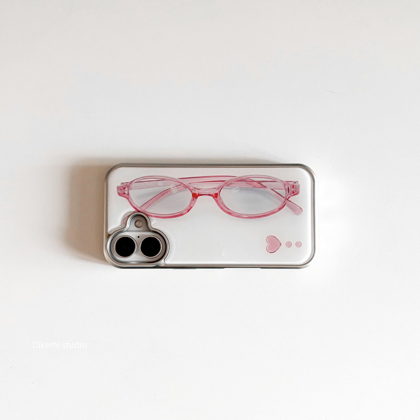 Korean ins Girl Heart Pink Gla - Phone Cases For Girls review and price