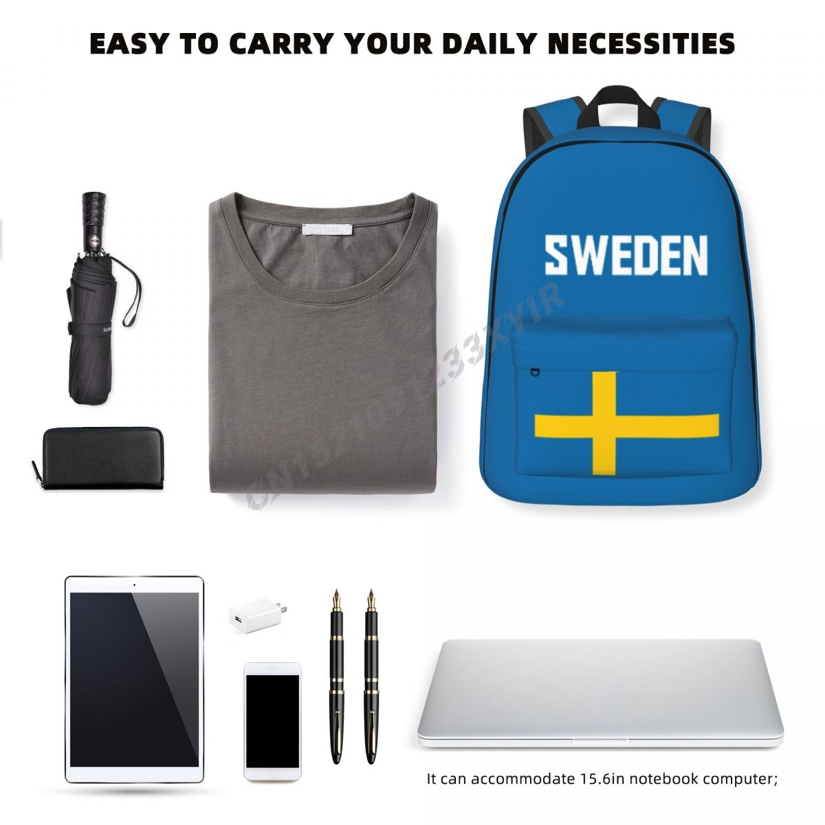 Unisex Backpack Sweden Flag Sw - Phone Cases Sweden review and price